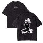 Dragon Ball Vegeta Anime Washed Graphic T-Sh