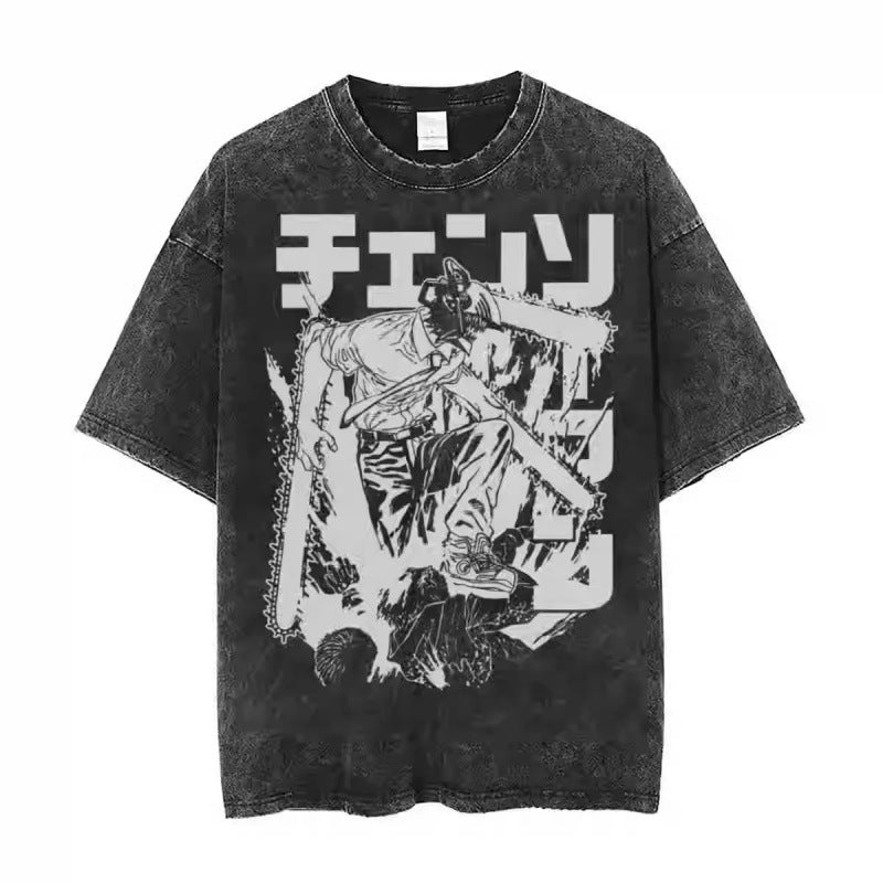 Anime Chainsaw Man T-Shirt Denji Power Makim