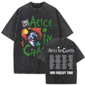 Ouma Pure Cotton Washed Vintage Rock Band Alice In Chains Fac