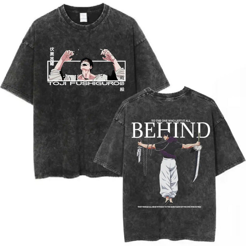 European Size Cotton Anime Jujutsu Kaisen Fushiguro Megumi Graphi