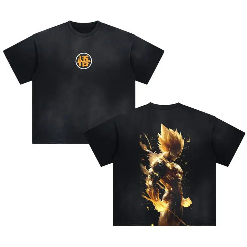 Ouma Pure Cotton Anime Dragon Ball Cosplay Washed T-Shirt Cot