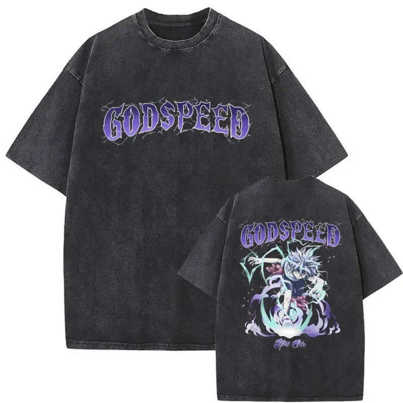 European Size Cotton Washed Vintage Anime Hunter X Hunter Hisoka