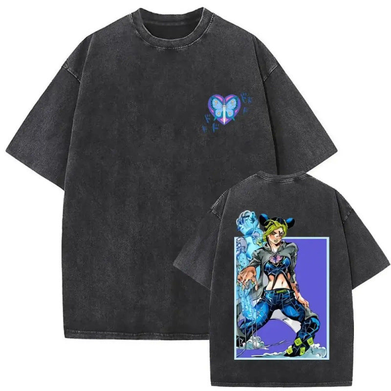 Anime Jojo'S Bizarre Adventure Washed Vintag