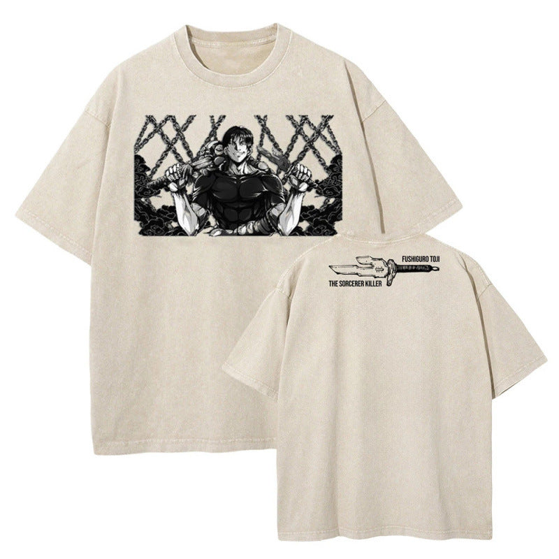 European Size Cottonmen Anime Graphic T-Shirts Streetwear Vintag
