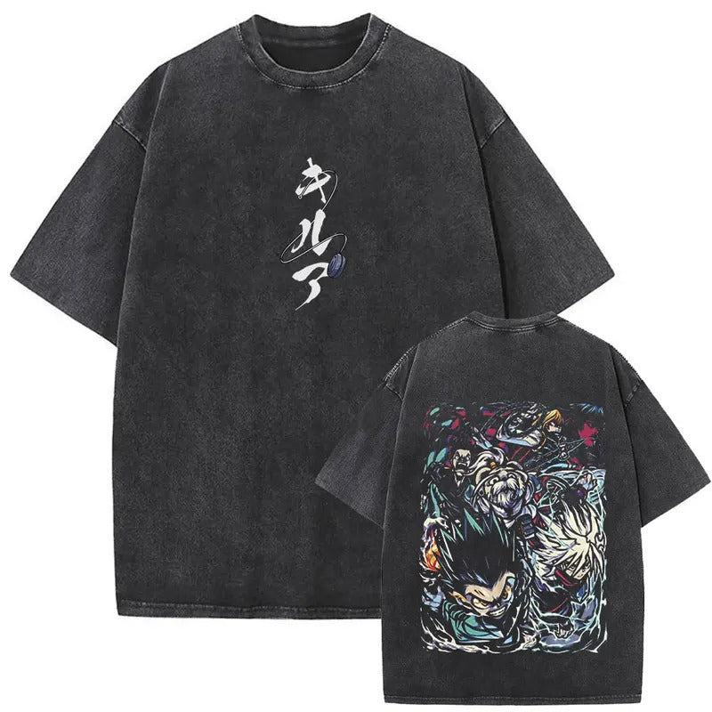 European Size Cotton Washed Vintage Anime Hunter X Hunter Hisoka