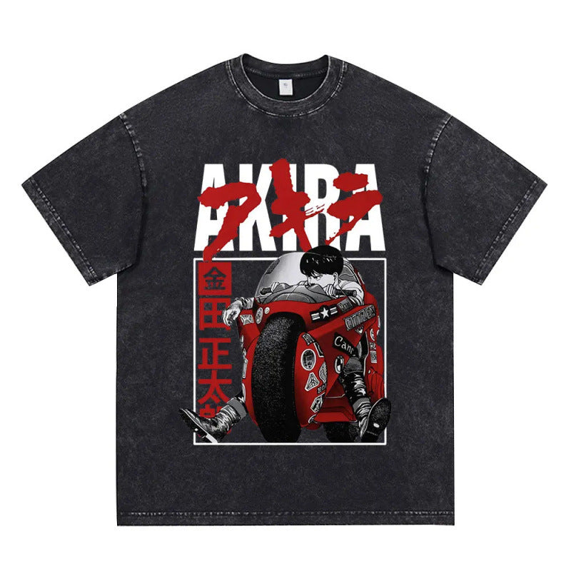 Anime Akira Vintage Washed T Shirt Movie Sci
