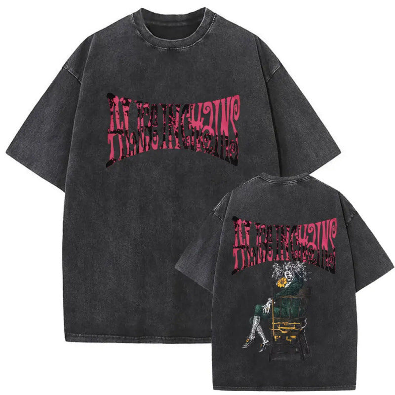 Ouma Pure Cotton Washed Vintage Rock Band Alice In Chains Fac