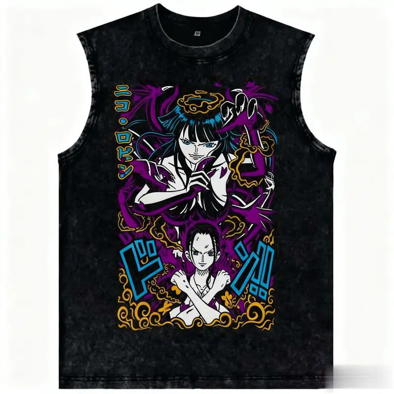 One Piece Anime Tank Top Women Nami Wash Sle