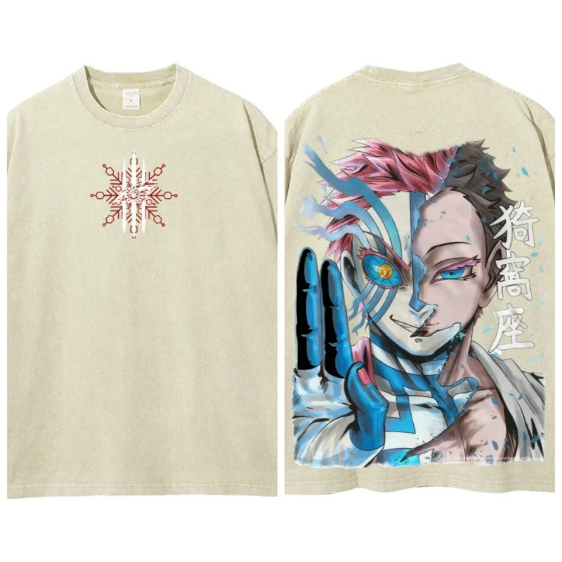 Demon Slayer Washed Retro Short Sleeve T-Shi