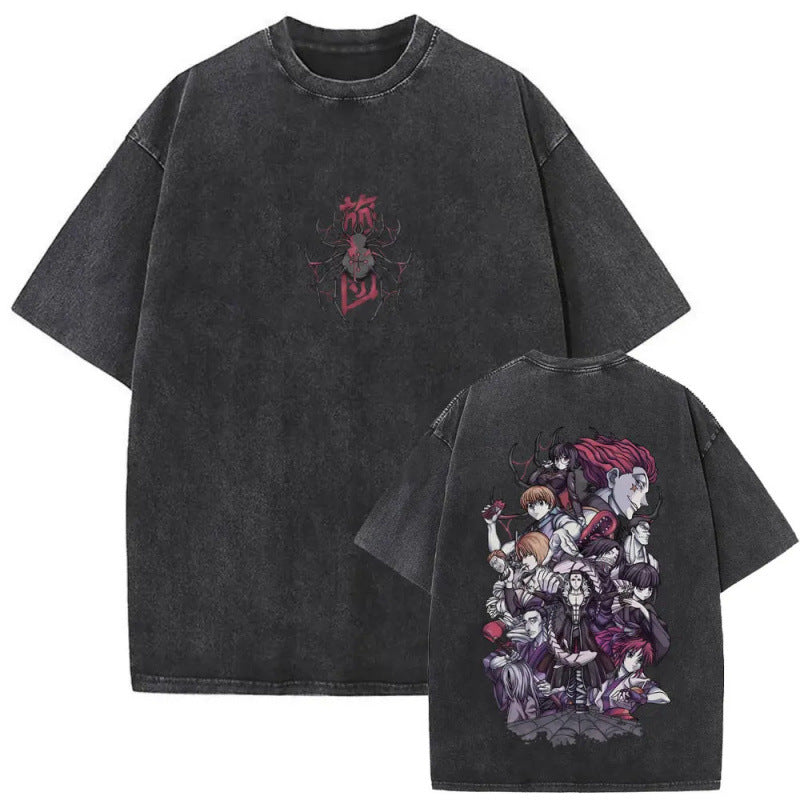 European Size Cotton Washed Vintage Anime Hunter X Hunter Hisoka