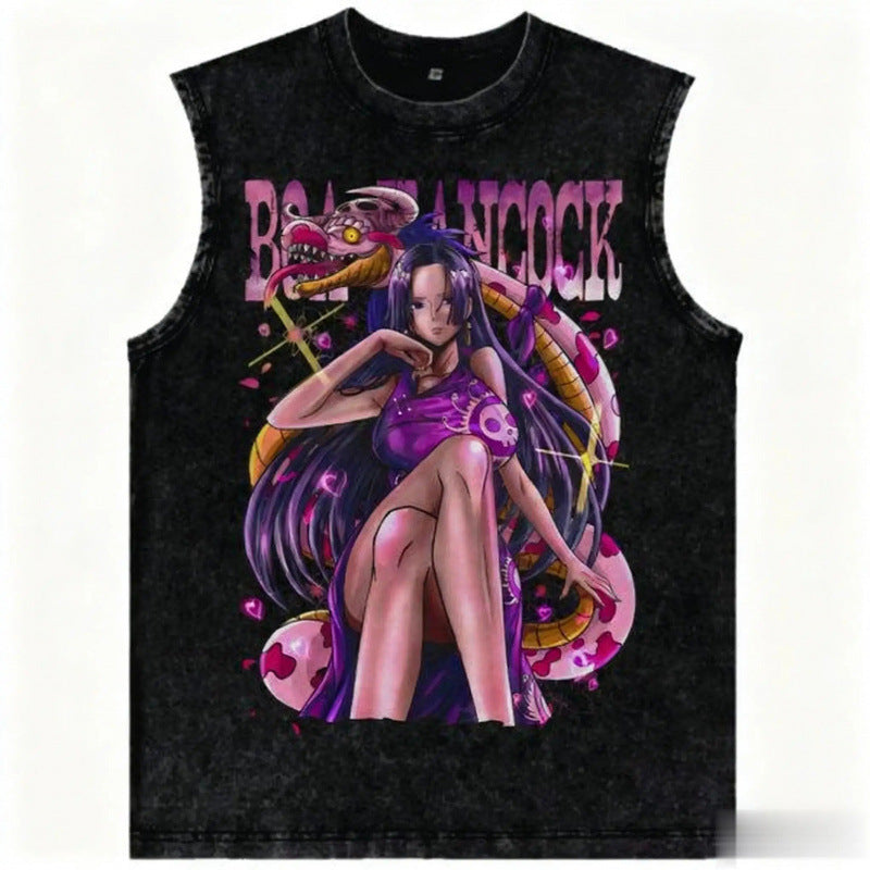 One Piece Anime Gym Vest Harajuku Streetwear