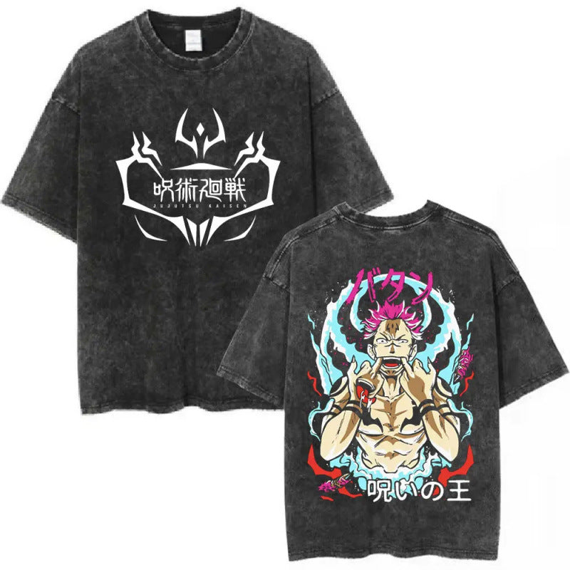 European Size Cotton Anime Jujutsu Kaisen Fushiguro Megumi Graphi