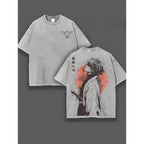 European Size Cotton A-Zenitsu Graphic Tshirt Anime Demon Slayer