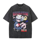 European Size Cotton Washed Vintage Anime Hunter X Hunter Hisoka