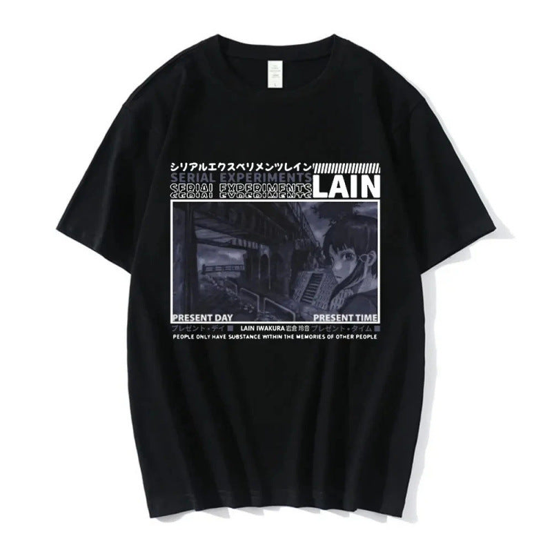 Anime Serial Experiments Lain T-Shirt Men Women Grap