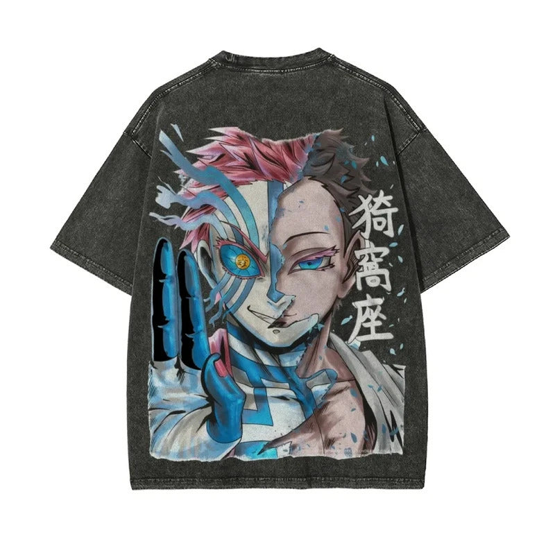 Demon Slayer Washed Retro Short Sleeve T-Shi