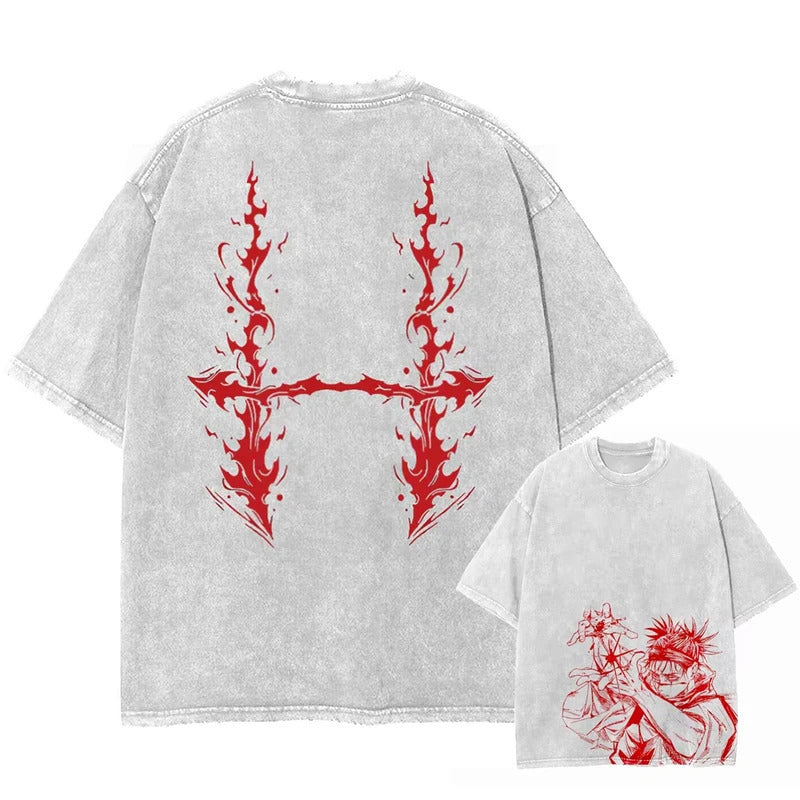 European Size Cottonmen Anime Graphic T-Shirts Streetwear Vintag