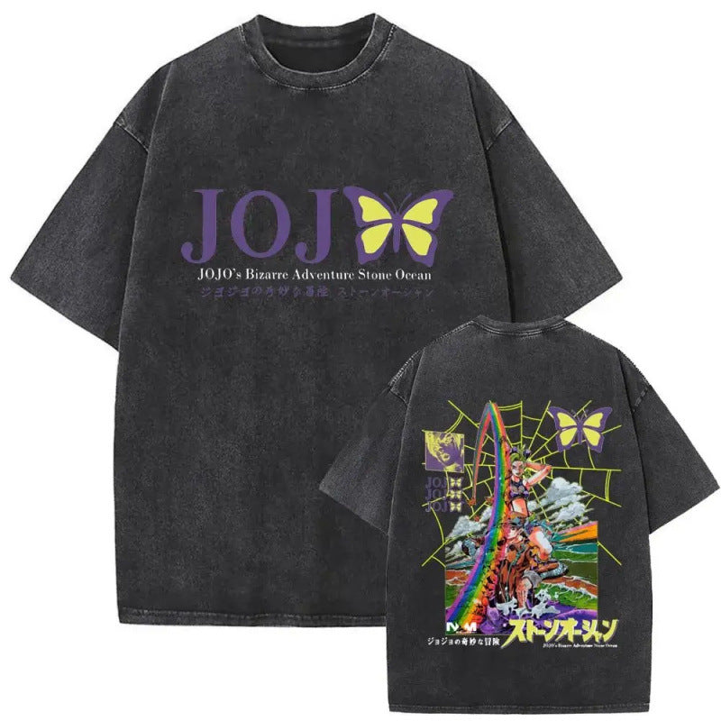 Anime Jojo'S Bizarre Adventure Washed Vintag