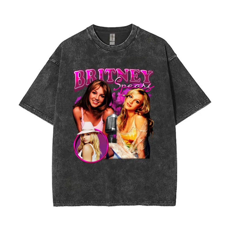 European Size Cotton Washed Vintage Britney Spears And Now Watch