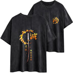Cross-Border European Code Demon Slayer Kyojuro Rengoku Katana T-Shirt-90S Slay