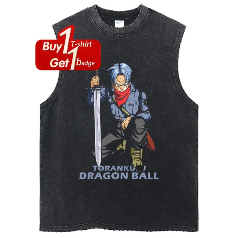 Ouma Cotton Men'S Tank Top Anime Dragon Ball Goku Graphi