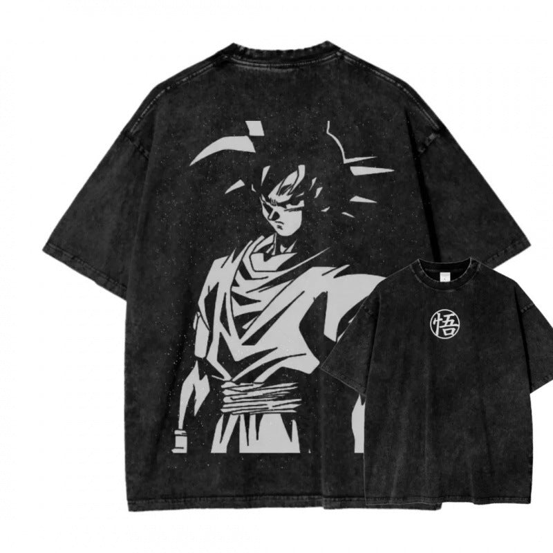 Ouma Pure Cotton Anime Dragon Ball Cosplay Washed T-Shirt Cot