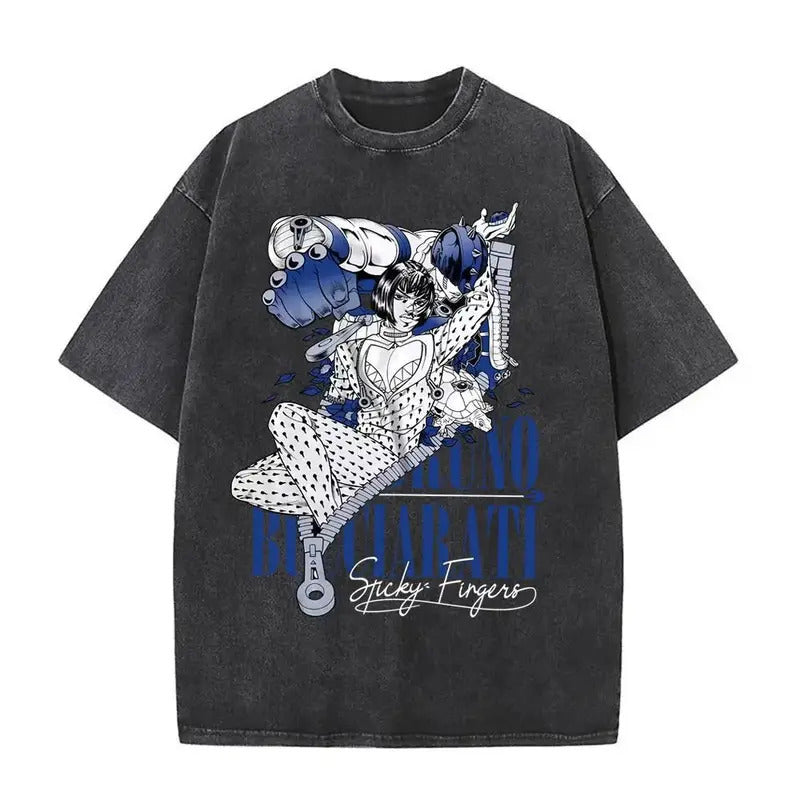 Anime Jojo'S Bizarre Adventure Washed Vintag