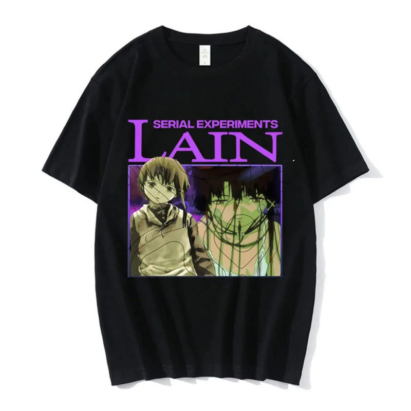 Anime Serial Experiments Lain T-Shirt Men Women Grap