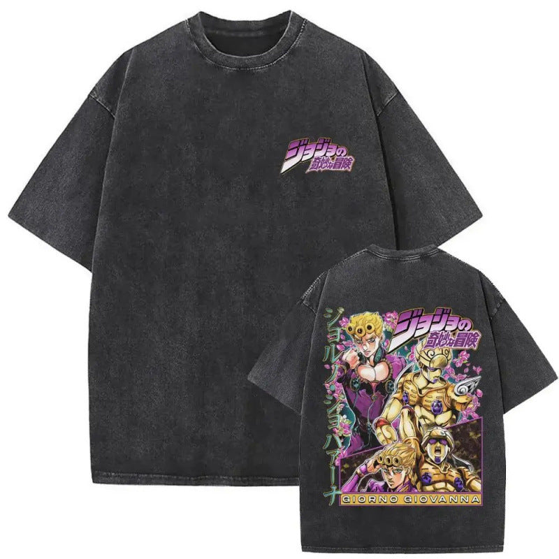 Anime Jojo'S Bizarre Adventure Washed Vintag