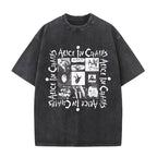 Ouma Pure Cotton Washed Vintage Rock Band Alice In Chains Fac