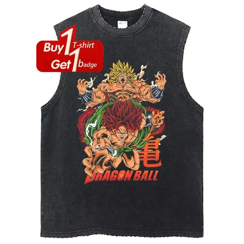 Ouma Cotton Men'S Tank Top Anime Dragon Ball Goku Graphi