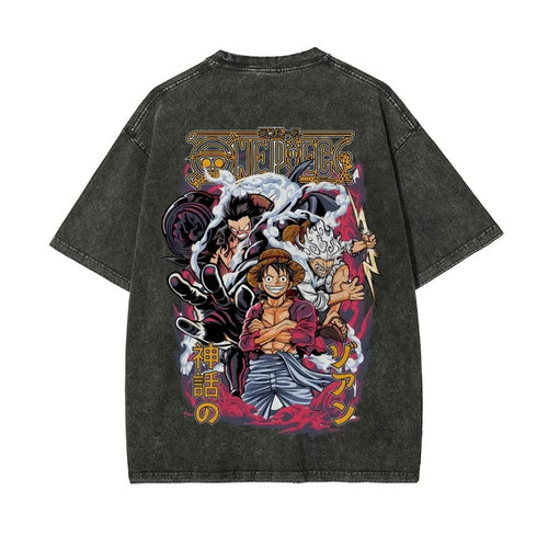 One Piece Luffy Washed Couple Clothing Short