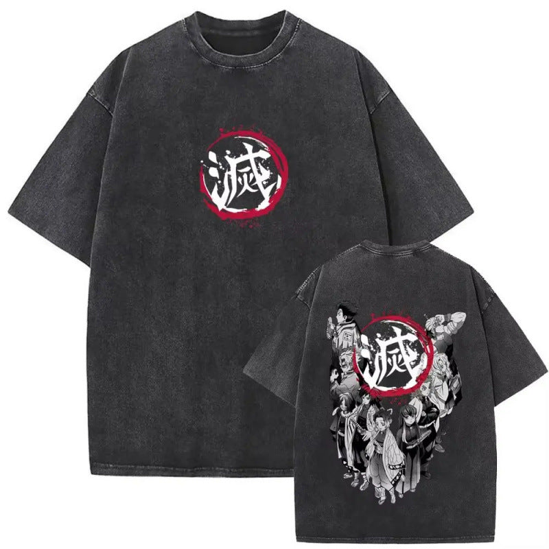 Harajuku Graphic Tee Anime Demon Slayer Vint