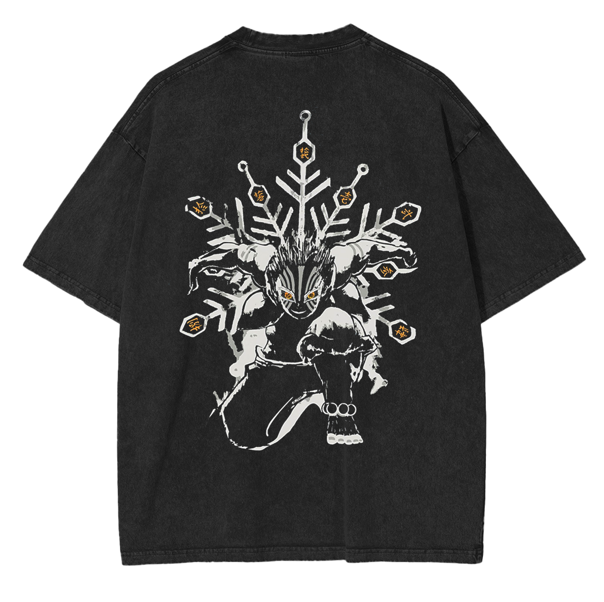 Upper Moon Three,Demon Slayer Anime Unisex Washed T-Shirt