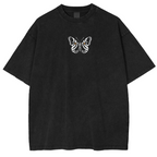 T-shirt Unisexe Lavé L'Enfer du Dessin Animé Demon Slayer, Troisième Lune Supérieure