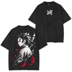 Camiseta unisex lavada de Demon Slayer Anime