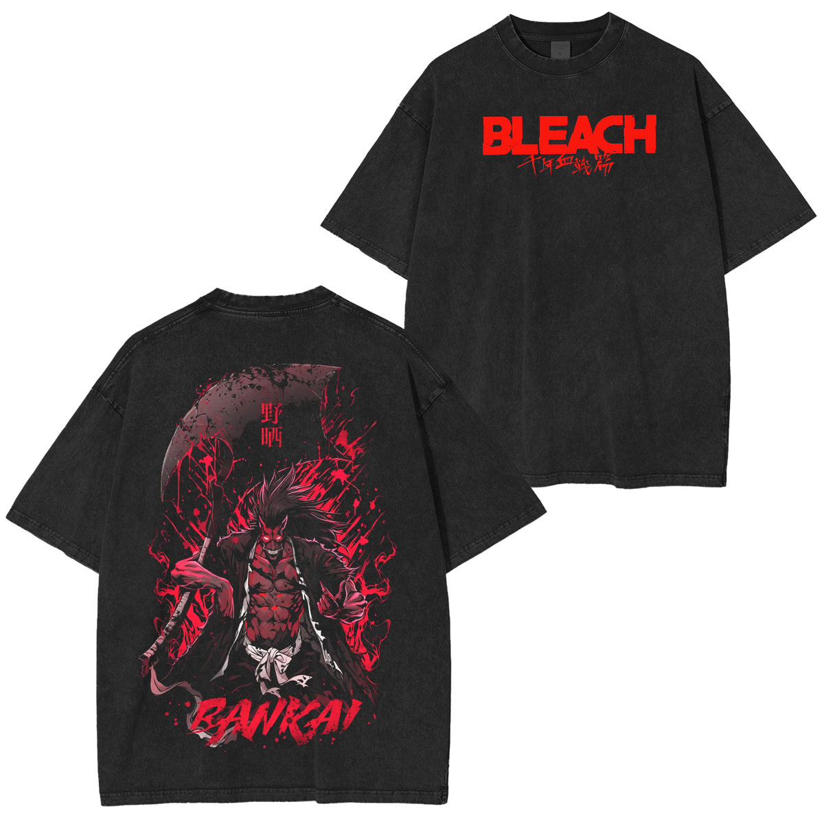 Kenpachi Zaraki,Bleach Anime Unisex Washed T-Shirt