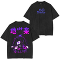 Gabimaru , Hell's Paradise Retro Limited Purple Vintage Anime Unisex Washed T-Shirt