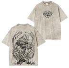 T-shirt lavé unisexe Hashibira Inosuke, Anime Demon Slayer