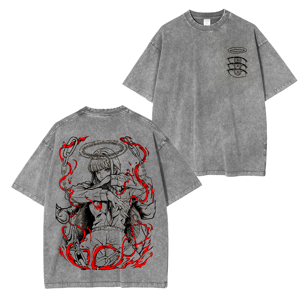 Makima, Camiseta Unisex Lavada de Anime Chainsaw Man