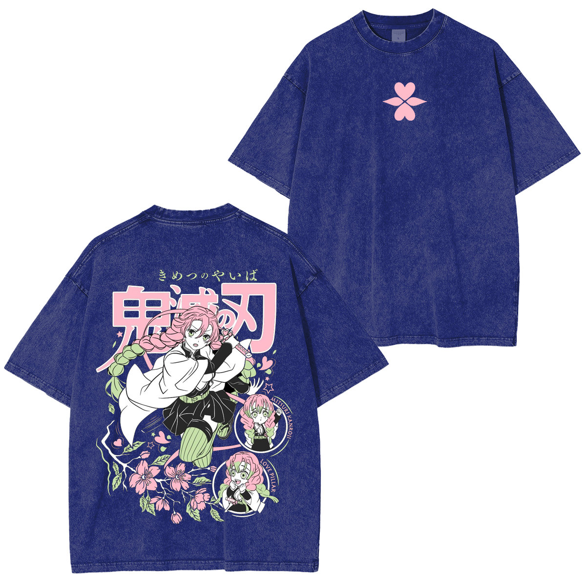 Mitsuri Kanroji,Demon Slayer Anime Unsiex Washed T-Shirt
