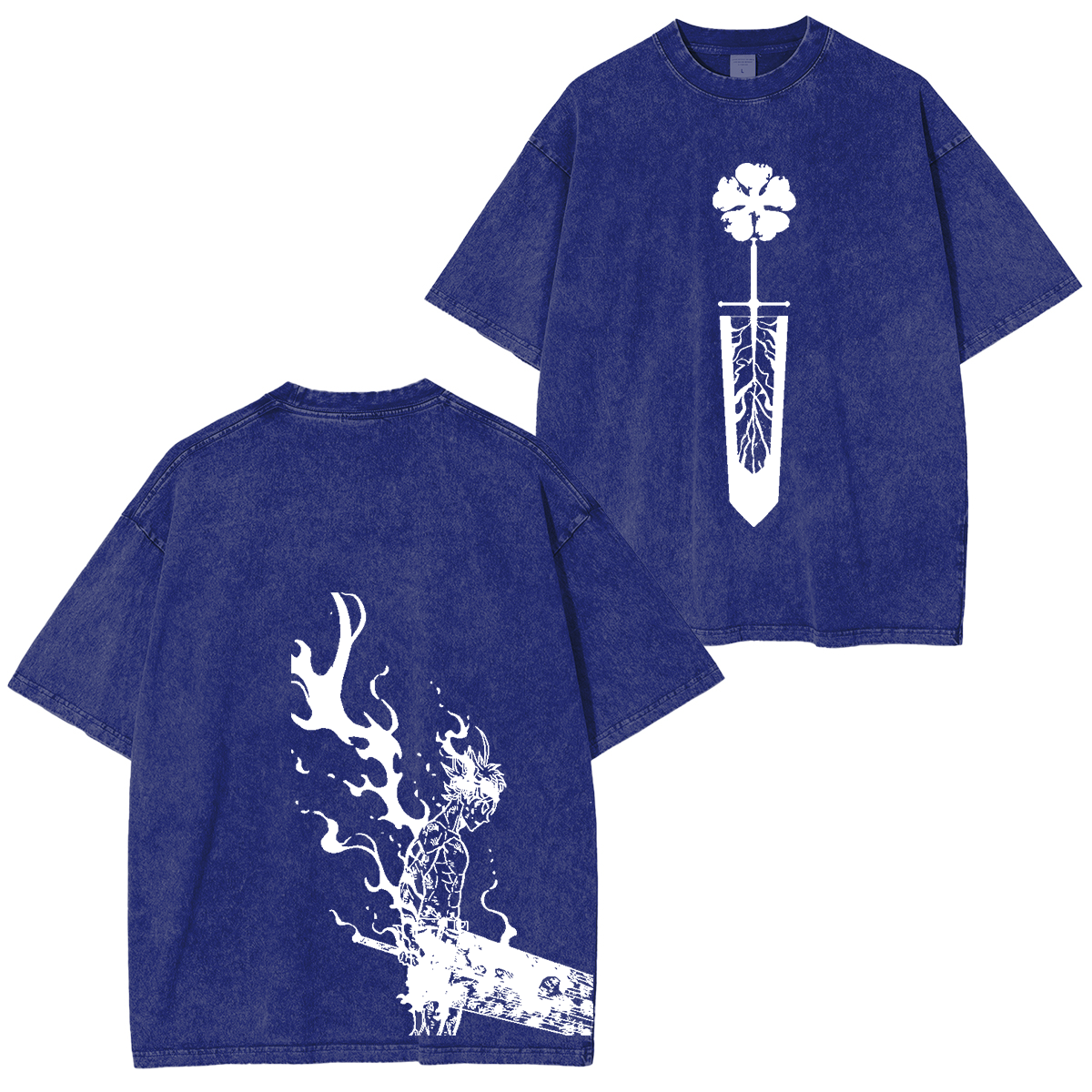 Camiseta lavada unisex de anime Asta, Black Clover