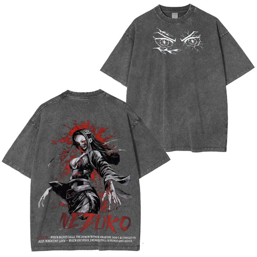 De Demon Chaos a Streetwear Cool Camiseta Vintage Lavada Unisex