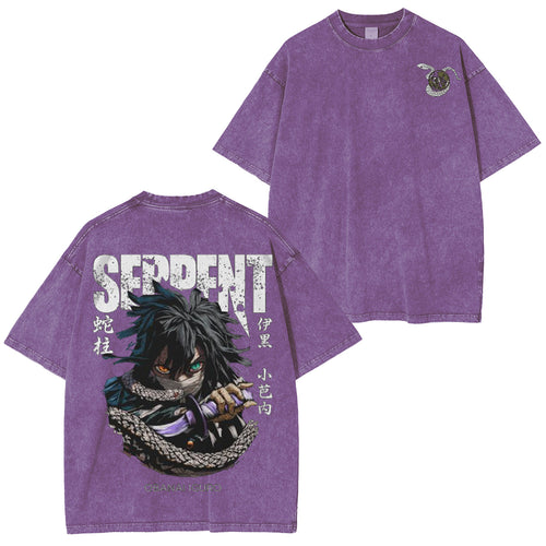 Camiseta vintage de anime Demon Slayer Iguro Obanai