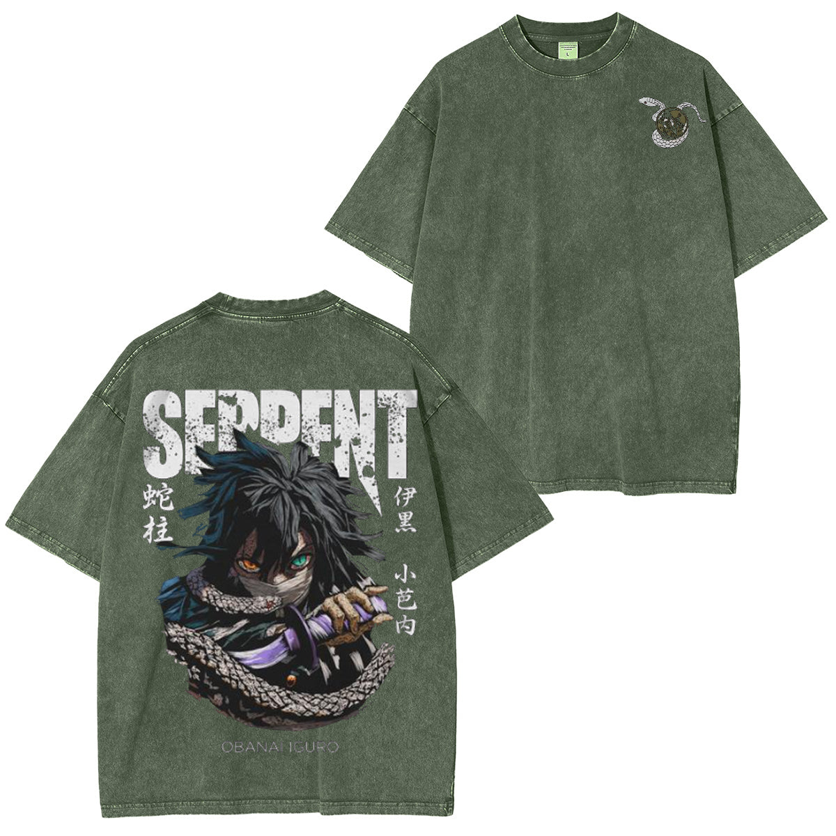 Demon Slayer Iguro Obanai anime Vintage Tee
