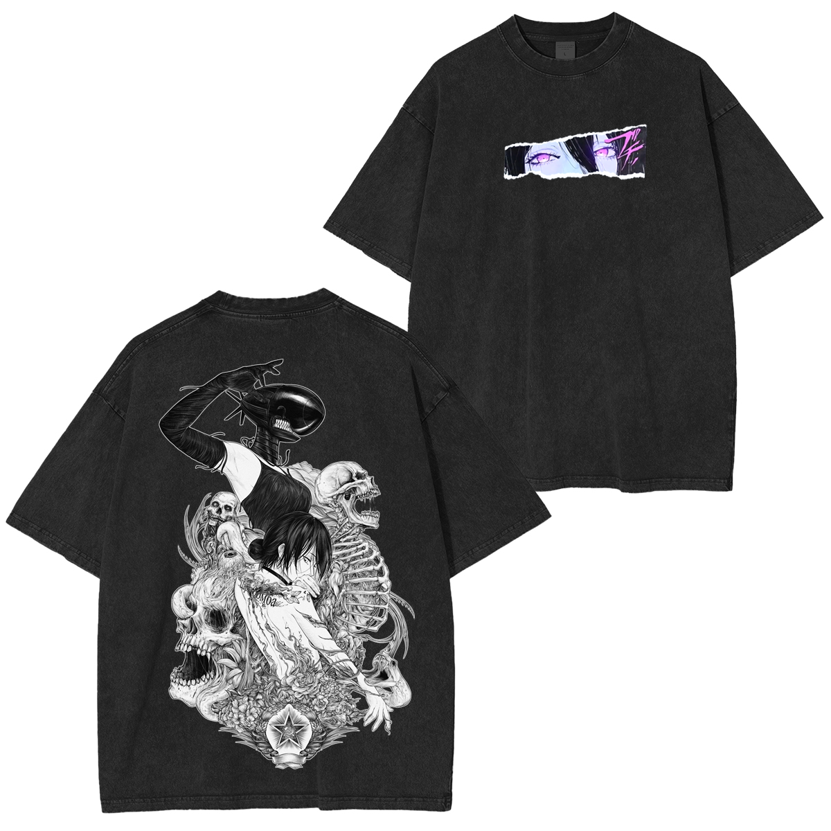 Chainsaw Man Reze Anime Unsiex Washed T-Shirt