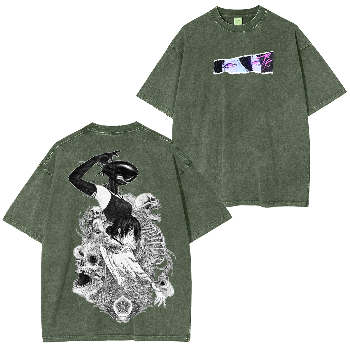 Camiseta unisex lavada de Chainsaw Man Reze Anime