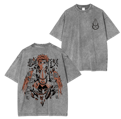 Demon Slayer Anime Unisex Washed T-Shirt
