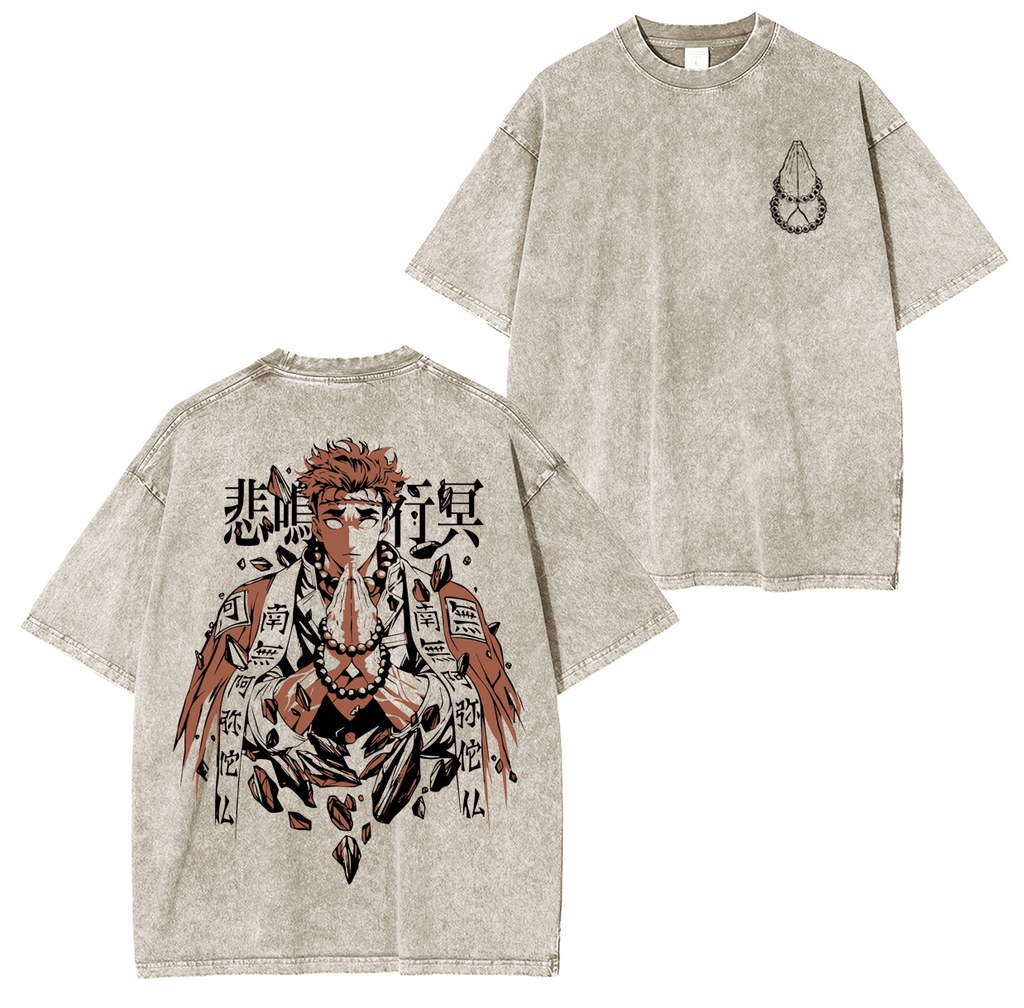Demon Slayer Anime Unisex Washed T-Shirt