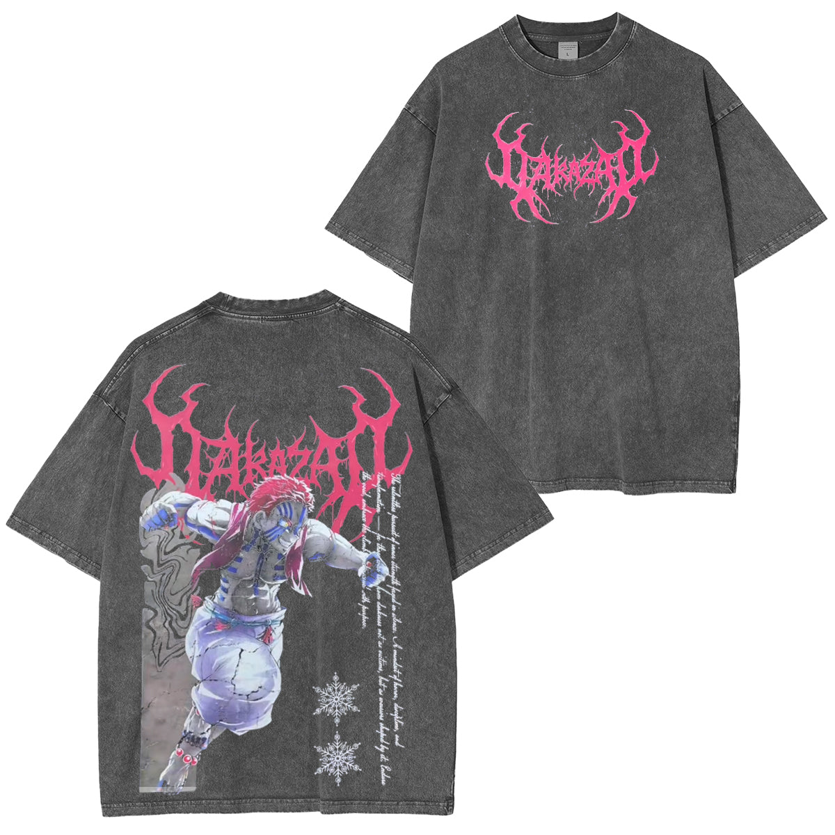 Las palabras de Akaza inmortalizadas en una camiseta vintage